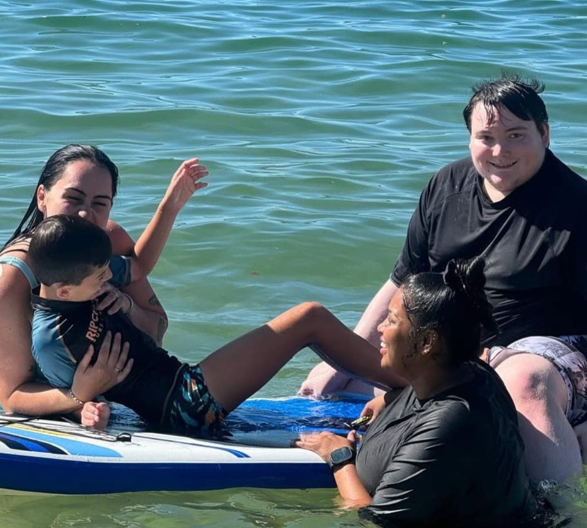 Exploring the shallows in a wetsuit